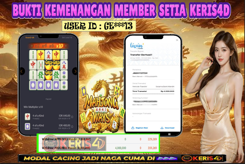 JACKPOT SLOT GACOR MAIN MAHJONG WAYS 23 APRIL 2025