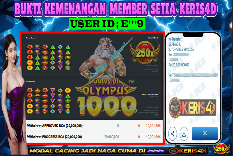 JACKPOT SLOT GACOR MAIN GATE OF OLYMPUS 1000 28 APRIL 2025