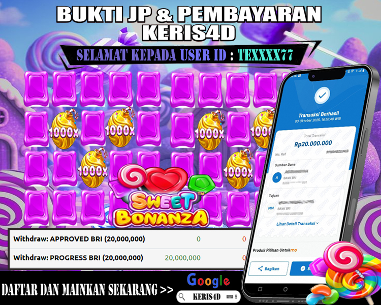 JACKPOT SLOT GACOR MAIN SWEET BONANZA 03 OKTOBER 2025